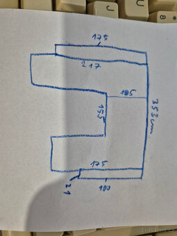 Veľký rozkladací gauč, tvar U , celková šírka 353cm - 13