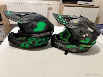Motokrosová helma NOX N633 matná černo-zelená - 13
