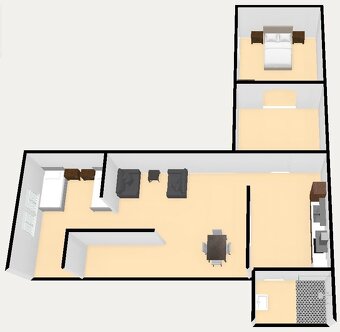 Pronájem, apartmán 2+1, 80 m2, Plzeň - město, ul. Zbrojnická - 13