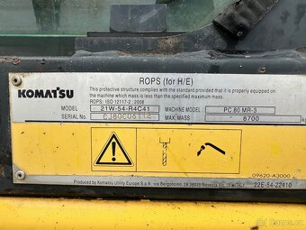 KOMATSU PC 80 MR-3 2012 VIN 112 - 13