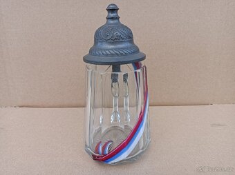 Nádherny a velmi starý krygl z 1 republiky se zalitou trikol - 13