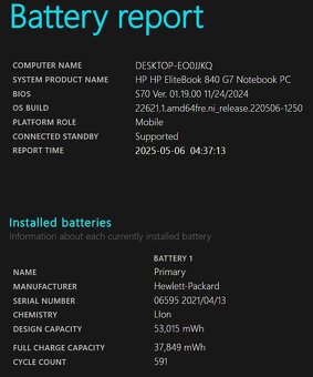 HP EliteBook 840 G7 – i5, 32 GB RAM, 256 GB SSD – pěkný stav - 13