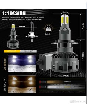 AGPTEK H7 LED žárovka 60W,KOYOSO H7 LED 90W,H11 - 13