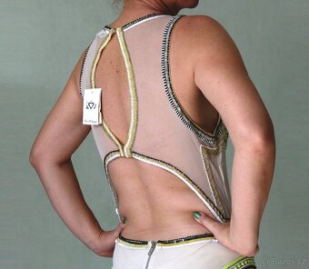 Nové smetanové šaty s korálky Miss Selfridge vel.44 - 13