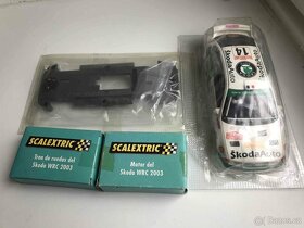 3x Škoda - Fabia a 2 různé verze Octavia WRC Scalextric - 13