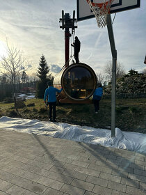 Venkovní sudová sauna s panoramatickým oknem Discovery - 13