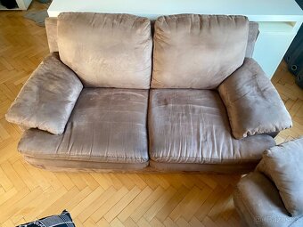 Elegantní dvoumístná sedačka z jemného mikrovlákna - 13