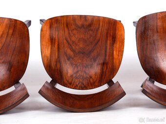 4x luxusní židle BERNKOP. ořech, 1930. - 13