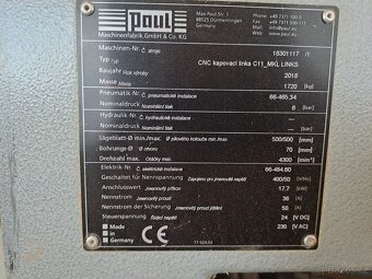 CNC kapovací linka Paul C 11 - 13