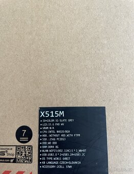 ASUS X515M (šedá barva) – 15,6", 8GB RAM, SSD 256GB - 13