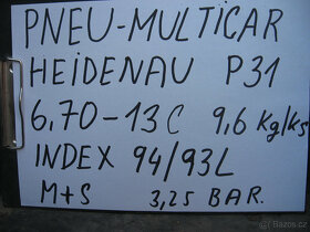 Pneu 6,70 - 13C Heidenau P31 - 13