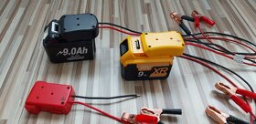 Startovací kabely+redukce pro Aku batrii Makita 18V-20V - 13