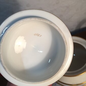 Biedermeier porcelánová sada konvice cukřenka džbánek - 13