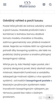 Luxusní boxspringová postel s vysokým čelem včetně matrace - 13