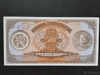 1000 Kč PŘITISK vzácná první série R 01, více bankovek víz o - 13