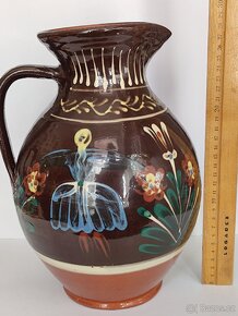 VELKÝ DŽBÁN, POZDIŠOVSKÁ KERAMIKA, značený, 28cm - 13