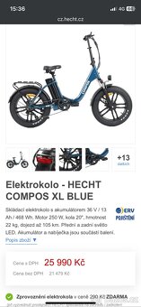 Elektrokolo Fatbike HECHT COMPOS XL blue ebike Fat - 13