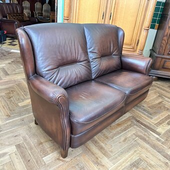 Gauč kůže + dub, Anglie/Belgie - 13