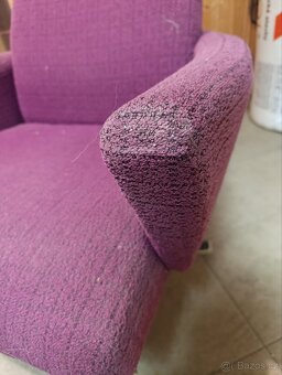 Ušák křeslo otočné, vintage, retro - 13