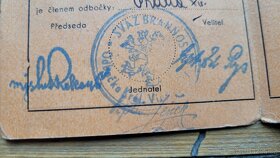 SVAZ BRANNOSTI - pamětní dýka a dokumenty 1945-1949 - 13