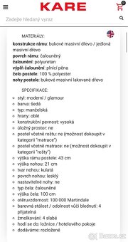 Manželská postel KARE Design - 13