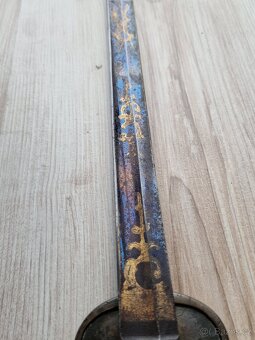 kord důstojník pěchoty Anglie 18.stol - čepel zdobená zlatem - 13