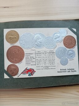 Peníze všech Zemí světa 37 Pohlednic s Mincemi z celého svět - 13