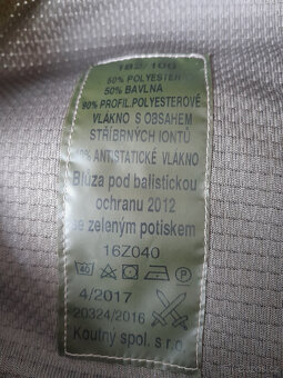 Blůza pod balistickou ochranu, AČR taktická košile 182/100 - 13