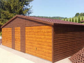 Plechová garáž 3x5m,sedlová střecha,pozinkovaný plech - 13