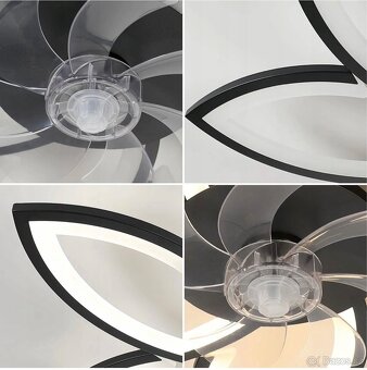 LUSTR BÍLI LED STROPNÍ VENTILÁTOR - 13