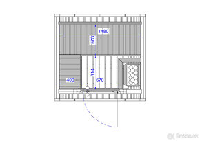 Sauna Marivox, venkovní finská sauna, SKLADEM - 13