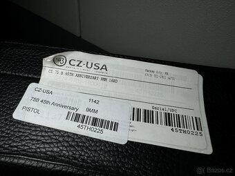 Pistole CZ 75 B 75th Anniversary 9mm LUGER Limited - 13