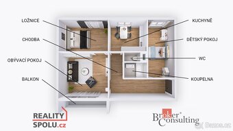 Prodej, byty/3+1, 72 m2, Bzenecká 4170/20, 62800 Brno, Brno- - 13