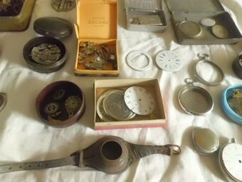 Stará Pozůstalost po Hodináři - Hodinky i Stříbrné a Díly - 13