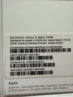 APPLE IPHONE 12 BLACK 128GB - 13