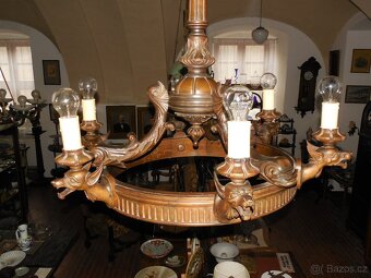 Starožitný lustr draci - 13