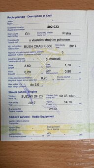 Nafukovací člun Bush Crab K360 + Suzuki DF20 - 13