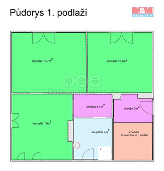Pronájem kancelářských prostor, 130 m2, Ostrava, Bohumínská - 13