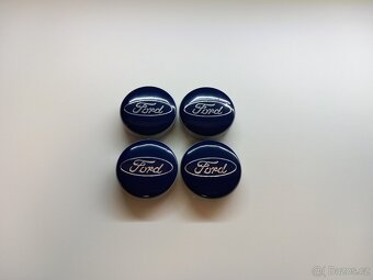 Středové krytky Ford, 54x52mm Modré logo - 13
