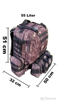 Velký taktický molle batoh 55 L - POUŽITÝ - 13