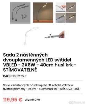 VBLED 2 kusy maštěné lampičky - 13
