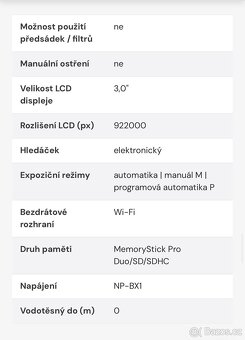 Foťák Sony Cyber-shot DSC HX90V - 13