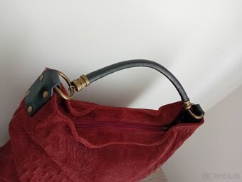 Genuine Leather Italy dámská velká hobo kabelka kožená - 13