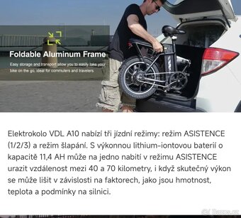 Skládací Elektrokolo 250w & 25km/h - 13