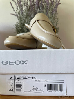Smetanové celokožené pantofle moles Geox 39 a 39,5 - 13