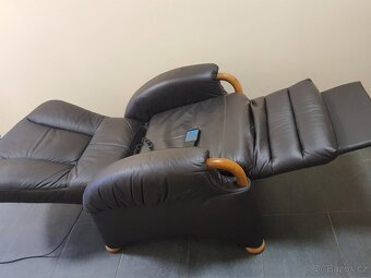 LUXUS relax kůže TV křeslo el.polohování - 13