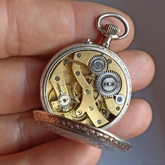 Starožitné celostříbrné pěkně zdobené kapesní jeptišky - 13