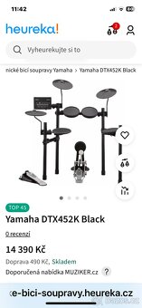 Prodám elektronické bicí Yamaha DTX452K - 13
