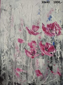 Obrazy - ručně malované ,akryl na plátně - 13