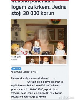 VELICE VZÁCNÁ PANENKA EMA od ČSSR firmy ARKO - 13